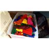 Image 2 : LARGE BOX OF WOMENS PURSES AND TOTE OF HAND KNITTED HATS
