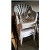 Image 1 : SEVEN PLASTIC PATIO CHAIRS