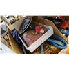 Image 2 : BOX OF CAULK PROPANE HEATER JUMPER CABLES AND AUTO PARTS
