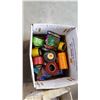 Image 2 : TWO BOXES OF GIFT RIBBON ROLLS AND NEW SLIPPERS