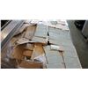 Image 2 : SKID OF ASSORTED WHITE PORCELAIN TILE MOULDING, TEAL SUBWAY TILES, ETC.