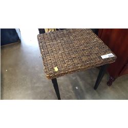 WICKER END TABLE