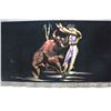 Image 2 : BULL PAINTING ON BLACK VELVET