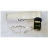 Image 1 : TWO STERLING CHAIN BRACELETS AND STERLING BUTTERFLY RING