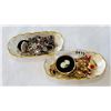 Image 1 : TWO OVAL TRAYS OF VINTAGE JEWELLRY