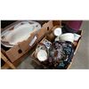 Image 1 : 2 BOXES OF CHINA PLATTERS AND OTHER CHINA PIECES