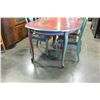 Image 2 : FRUIT PAINTED DINING TABLE WITH LEAF AND FOUR CHAIRS
