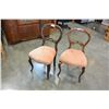 Image 2 : TWO ANTIQUE BALLOON BACK PARLOR CHAIRS