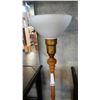 Image 2 : CLAW FOOT ANTIQUE LAMP WITH MILK GLASS SHADE