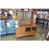 Image 1 : TEAK SLIDING GLASS DOOR DISPLAY CABINET - 2 PIECES