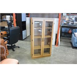 PINE DISPLAY CABINET