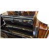 Image 2 : PAIR OF BLACK LAQUER 2 DRAWER NIGHTSTANDS