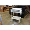 Image 2 : WHITE IKEA ROLLING END TABLE