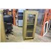 Image 2 : 2 OAK GLASS DOOR CABINETS