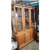 Image 1 : TWO PIECE OAK CHINA CABINET