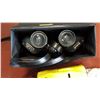 Image 2 : BINOCULARS AND POCKET WATCHES AND WIND UP METAL CAR TOY