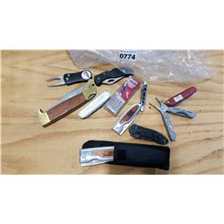 BAG OF POCKET KNIVES