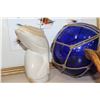 Image 2 : FRAMED SALMON FLIES STONE DOLPHIN FISH FLOAT AND CARVED WOOD BOWL