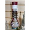 Image 2 : ART GLASS VASE CRYSTAL PERFUME BOTTLE AND FROSTED SATIN FIGURAL DISH