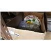 Image 1 : PUNCH BOWL SET AND PLATTERS AND TRAY OF VINTAGE ITEMS FLASHLIGHT ETC