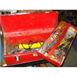 RED TOOLBOX WITH CONTENTS