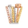 Image 2 : 14KT Tri Color Gold 1.42ctw Diamond Ring