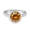 Image 1 : 14KT White Gold 8.51ct Citrine and Diamond Ring