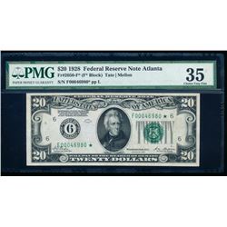 1928 $20 Atlanta Federal Reserve Star Note PMG 35