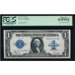 1923 $1 Silver Certificate PCGS 63PPQ