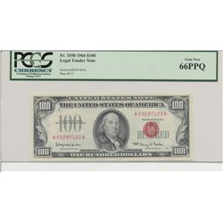 1966 $100 Legal Tender Note PCGS 66PPQ