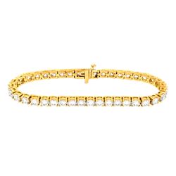 18KT Yellow Gold 10.00ctw Diamond Tennis Bracelet