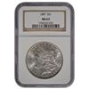 Image 1 : 1887 $1 Morgan Silver Dollar Coin NGC MS63
