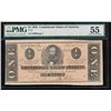 Image 1 : 1864 $1 Confederate States of America Note PMG 55EPQ