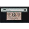 Image 1 : 50 Cent 1863 Confederate States of America Note PMG 64