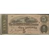 Image 1 : 1864 $5 Confederate States of America Note