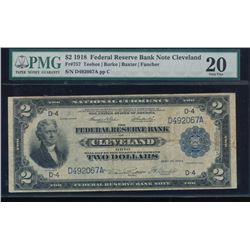 1918 $2 Cleveland Federal Reserve Bank Note PMG 20