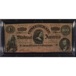 1864 $100 Confederate States of America Note