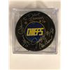 Image 1 : THE HANSON BROTHERS SIGNED CHIEFS HOCKEY PUCK (DAVE/ STEVE/ JEFF CARLSON)