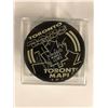 Image 1 : CHRISTIAN HANSON SIGNED MAPLE LEAFS HOCKEY PUCK