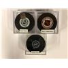 Image 2 : AUTOGRAPHED HOCKEY PUCK LOT (KLESLA, ROBERTSSON, ROSS)