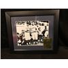 Image 1 : BABE RUTH & LOU GEHRIG 11' X 14" FRAMED PHOTO W/ 23K GOLD MURDERER'S ROW TRADING CARD