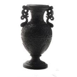 19thc Classical Black Ceramic Vase