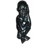 Image 1 : Wood Carved Sculpture Thinking Man