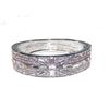 Image 1 : Clear Cubic Zircon Baguette Cut Silver Bracelet