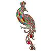 Image 1 : Multicolor Enamel & Crystal Peacock Statement Pendant Brooch Pin