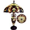 Image 1 : Tiffany Style Stained Glass Table Lamp Desk Art Deco