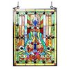 Image 2 : Hand-crafted Victorian Design Stained Glass with Cabochons Window Panel