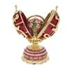 Image 2 : 1899-1903 Spring Flowers In Red Russian Faberge Egg 3"