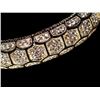 Image 2 : Bangle Bracelet Hinged Honeycomb Design Paved with Crystals