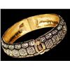 Image 3 : Bangle Bracelet Hinged Honeycomb Design Paved with Crystals